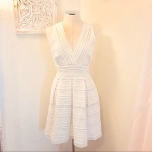 Reiss Maddox Fit and Flare Textured Dress